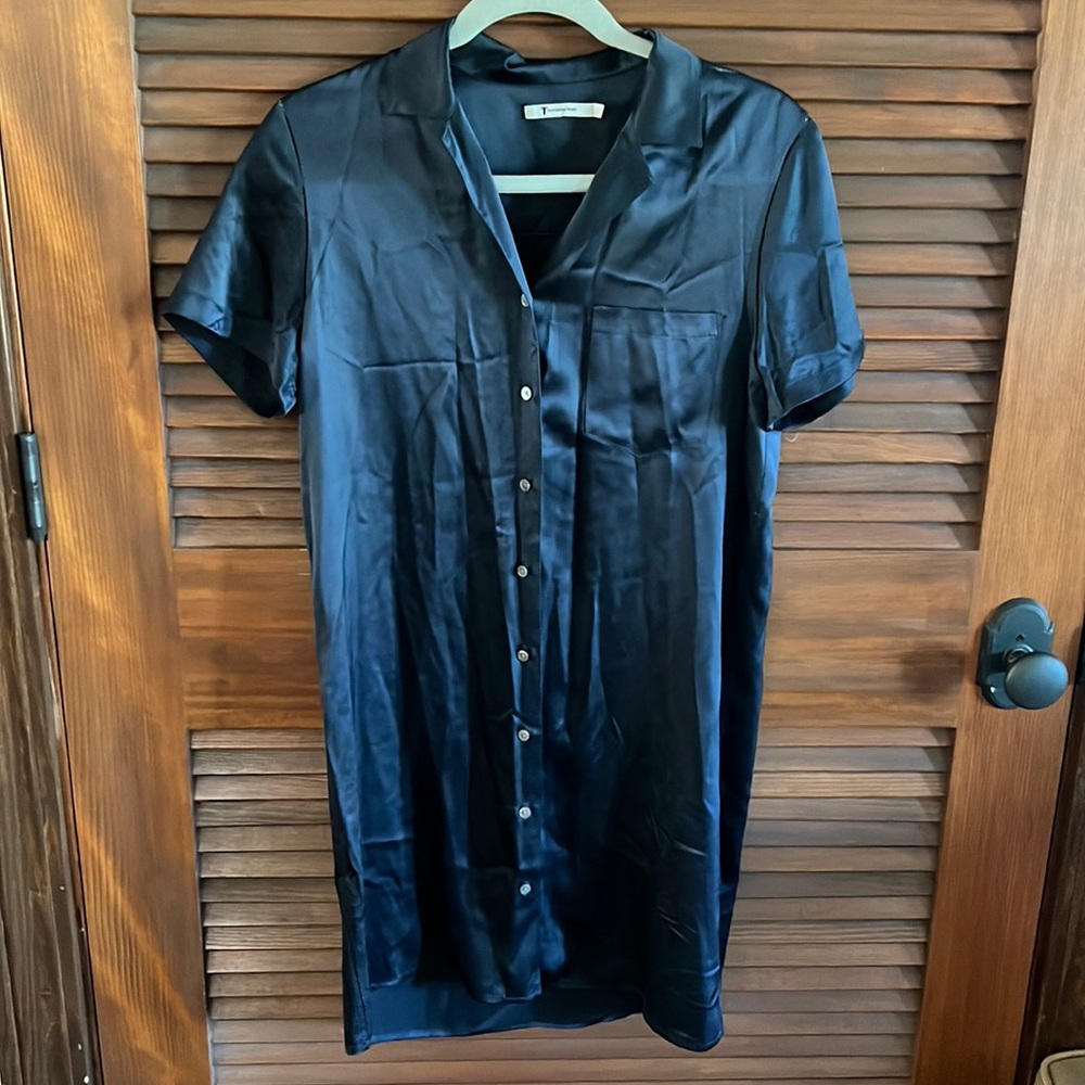 Navy blue silk Alexander Wang dress